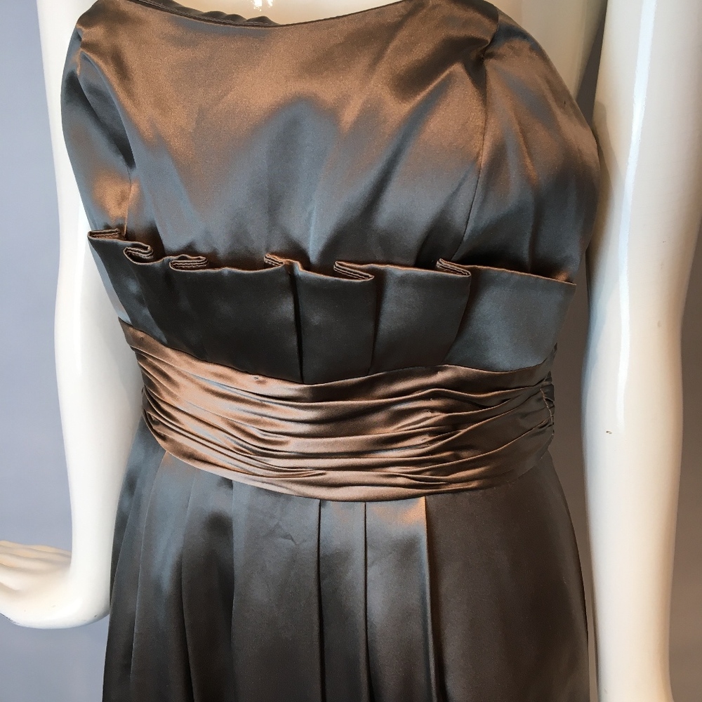 Tahari bronze colored cocktail dress size 2 new